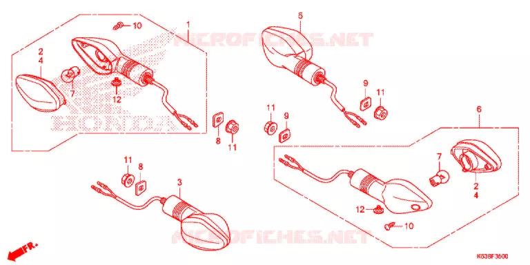 CLIGNOTANT Honda MOTO 110 CD 2017  CB110C2MH