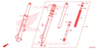 FOURCHE pour Honda DASH 125, Rear brake disk de 2018