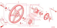 ROUE ARRIERE (AFP125CSF) pour Honda DASH 125, Rear brake drum de 2019
