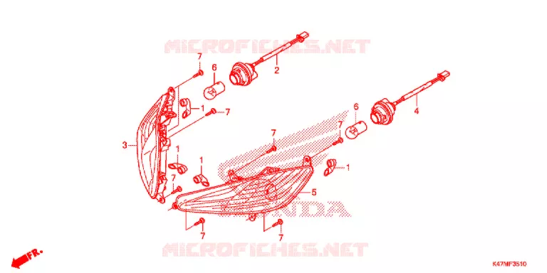 CLIGNOTANT AVANT Honda MOTO 125 DASH 2019  AFP125CSFK