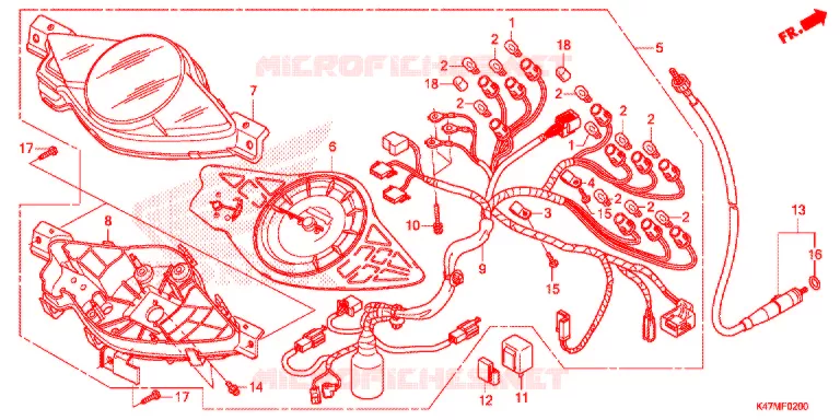 COMPTEUR Honda MOTO 125 DASH 2018  AFP125CSFK