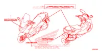 AUTOCOLLANTS pour Honda FORZA 300 ABS de 2018