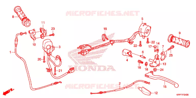 LEVIER DE GUIDON - CABLE - COMMODO Honda MOTO 150 CBR 2017  CBR150RH_TH