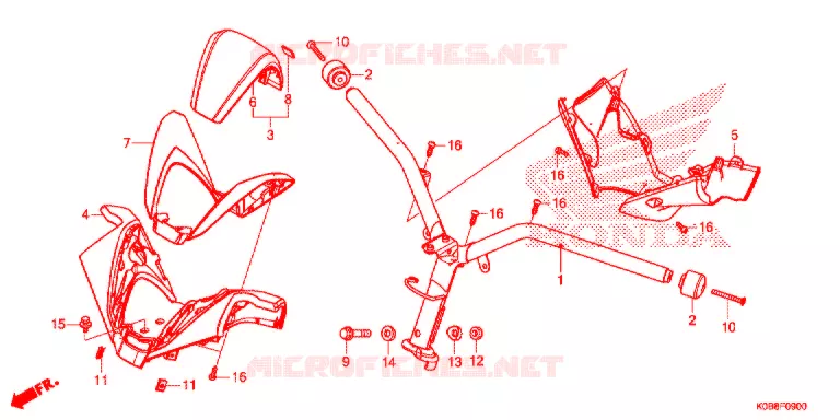 GUIDON - CARENAGE Honda SCOOTER 300 FORZA 2019  NSS300AJ
