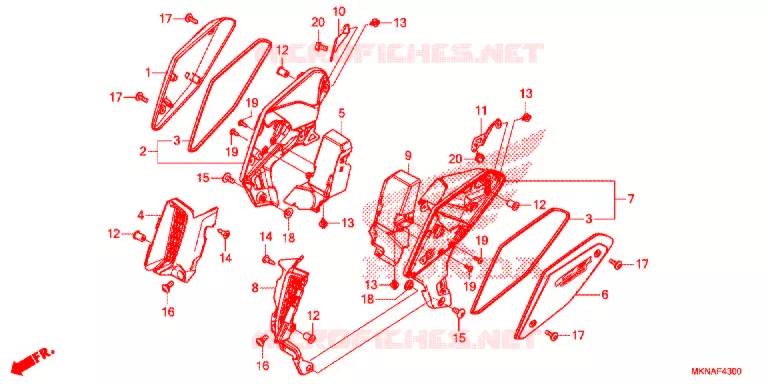 OUIES DE RADIATEUR Honda MOTO 650 CB 2019  CB650RAK