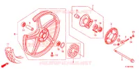ROUE ARRIERE (AFS110MCS) pour Honda WAVE 110 ALPHA, front disk, casted wheels de 2019