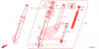 FOURCHE pour Honda WAVE 110 ALPHA, front drum, spoked wheels de 2019