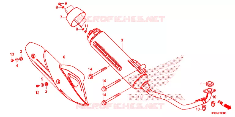 SILENCIEUX D'ECHAPPEMENT Honda SCOOTER 150 PCX 2019  WW150HVJ