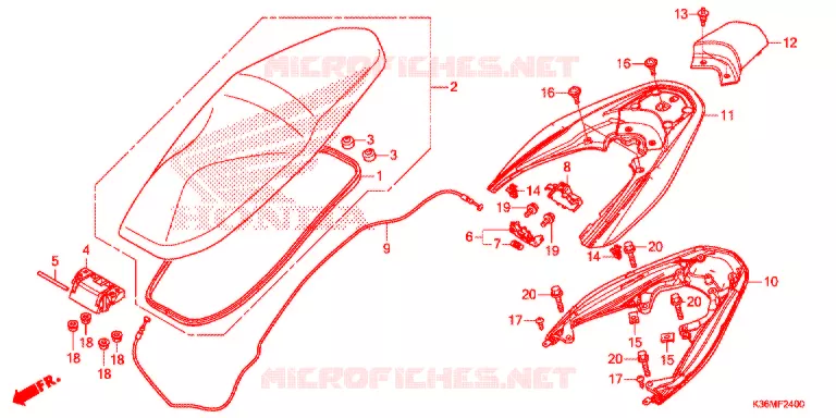 SELLE Honda SCOOTER 150 PCX 2015  WW150F