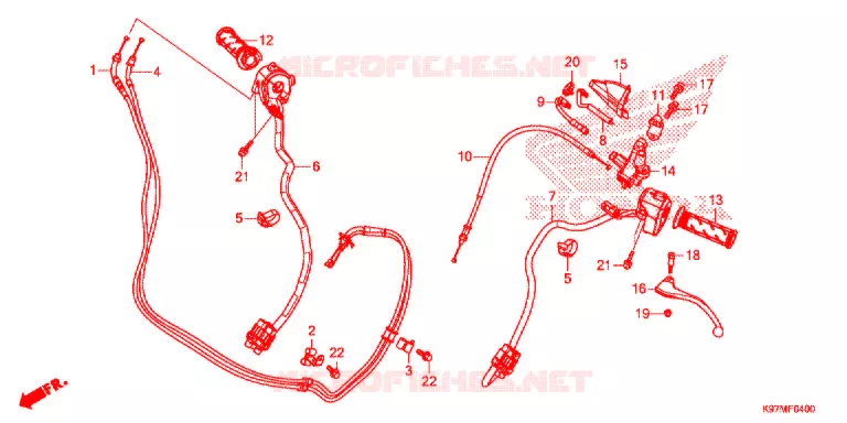 LEVIER DE GUIDON - CABLE - COMMODO Honda SCOOTER 150 PCX 2017  WW150J