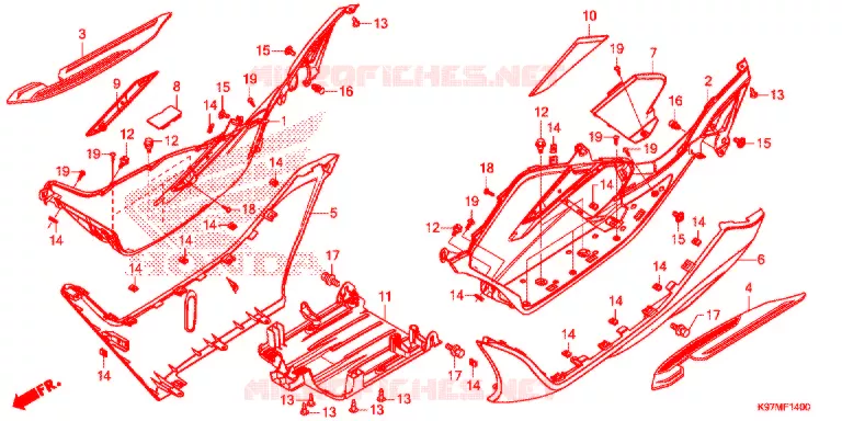 MARCHE PIEDS Honda SCOOTER 150 PCX 2020  WW150_20