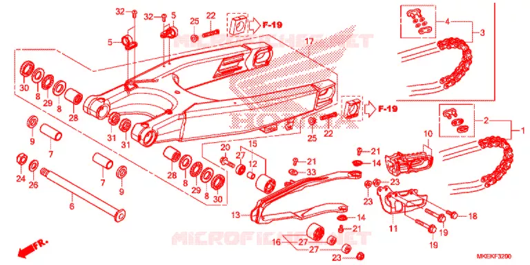 BRAS OSCILLANT Honda MOTO 450 CRF 2019  CRF450RWEK
